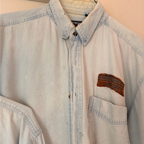 Lot of 2 Chambray Shirts – Men’s XL – Distressed / Workwear / Worn-In - Picture 3 of 15